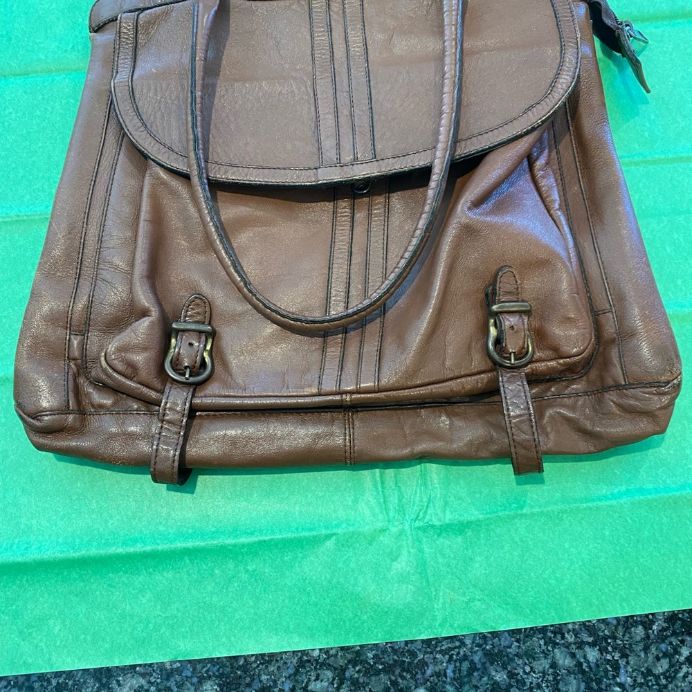 Brown Leather Tote Bag